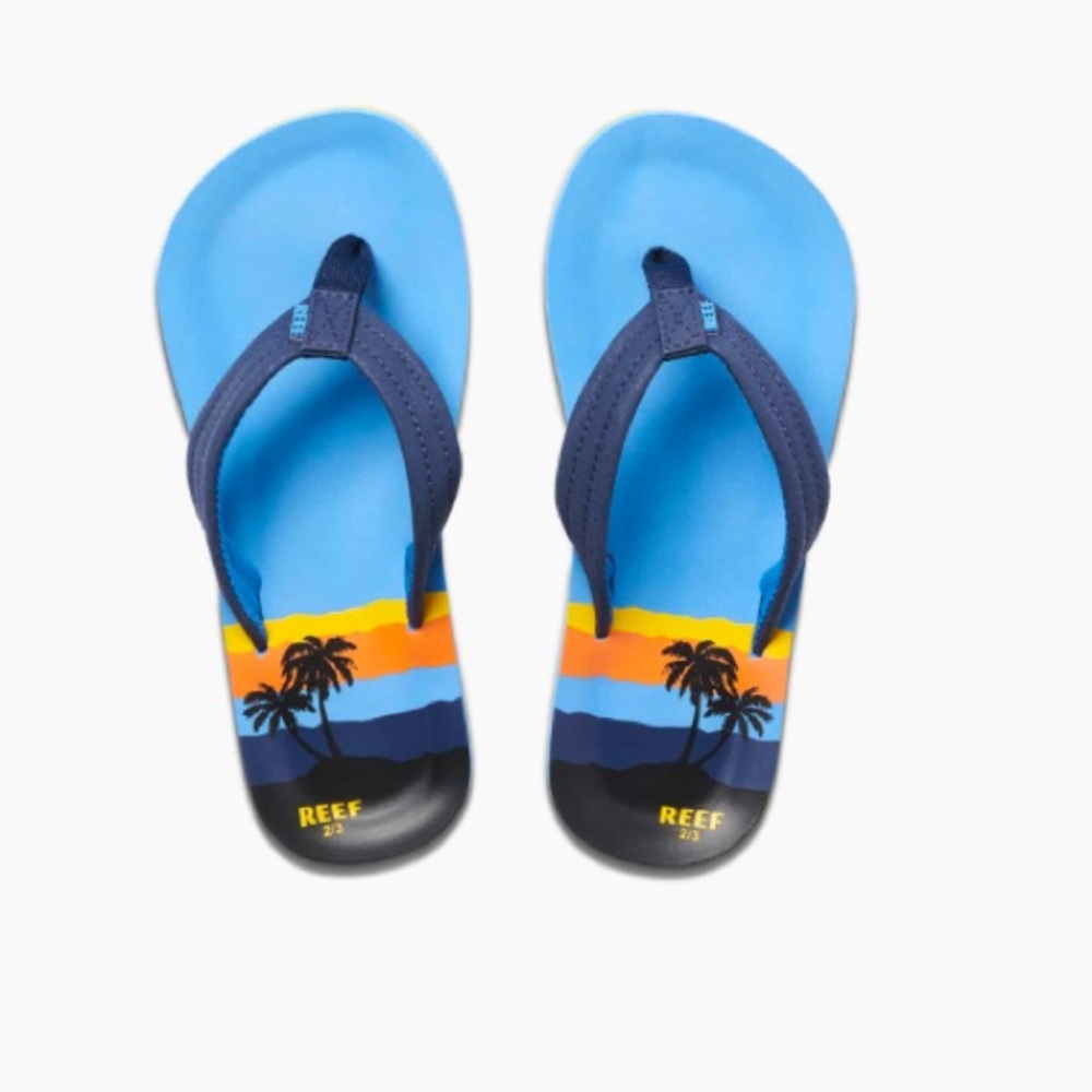 Reef Black and Blue Sandals Comfortable Flip Flops